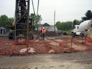 Using cement truck and Nilex rig for treatment zone materials installation